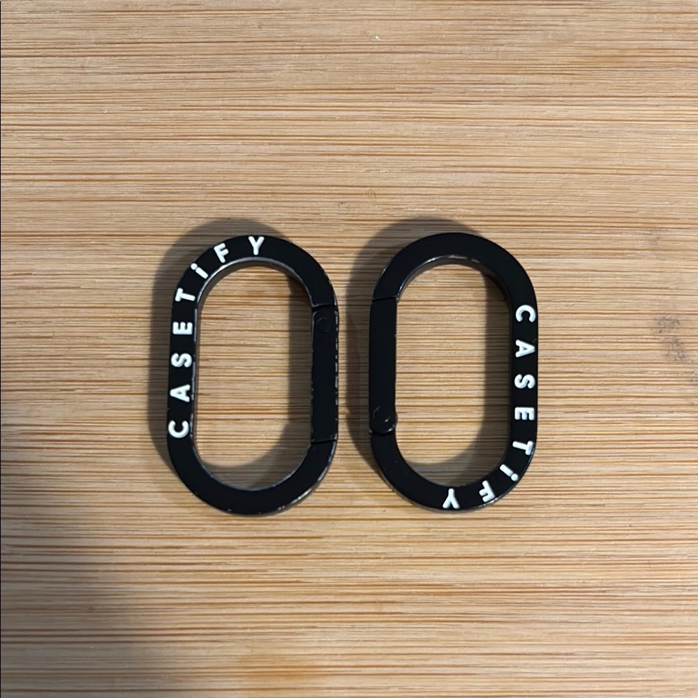 Casetify Black Carabiner Clips